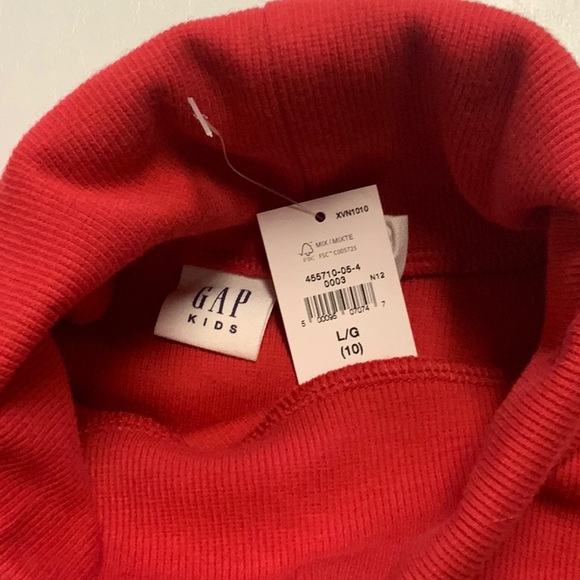 NWT Red Turtleneck, girls size L(10) - Picture 2 of 3